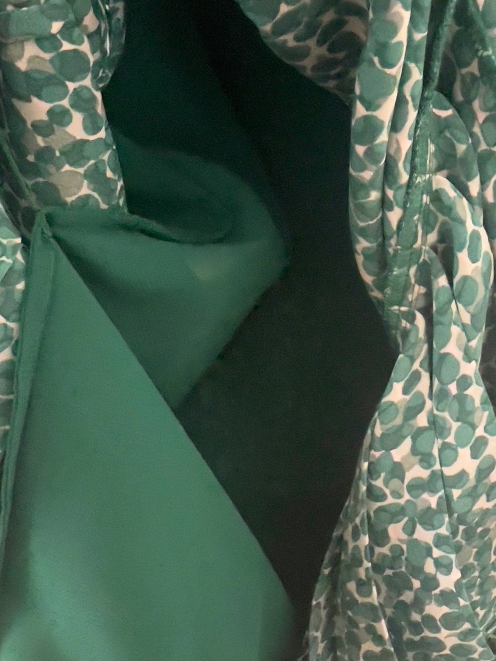 Hobbs London Liana Spot A Line Dress In Green Ivory Size 10 - Picture 7 of 13